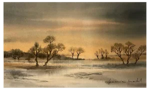Jeannine Wahl, Landscape, Watercolor