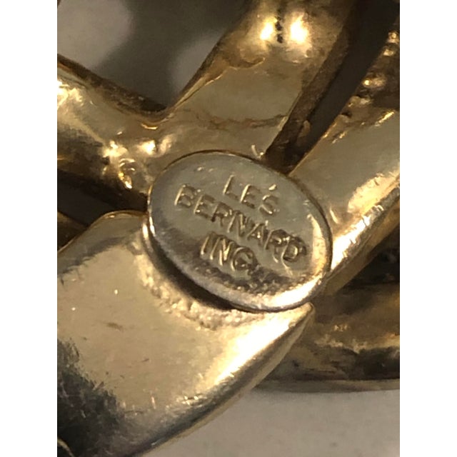 Metal 1950s Les Bernard Celtic Knot Brooch Pin For Sale - Image 7 of 7