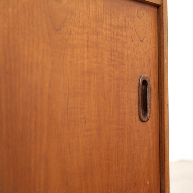 Wood Mid Century Bookcase Room Divider in Teak For Sale - Image 7 of 10