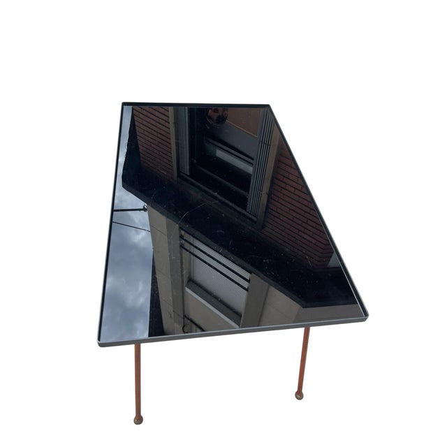 Metal Stitched Leather Cocktail Table by Jacques Adnet, 1950s For Sale - Image 7 of 10