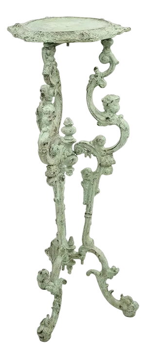 Patinated Cast Iron Sellette Table