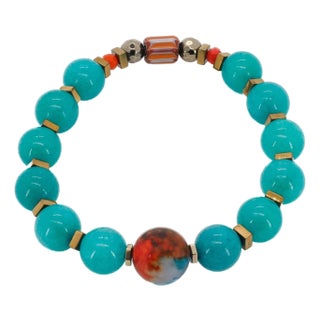 Amazonite Stone Hope Beaded Bracelet For Sale