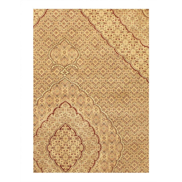 FineTabriz Fish Design rug. Handmade and hand-knotted Silk & Wool Pile on a Cotton Foundation this rug has a dense, soft...