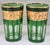Bring rich color and elegant detail to your bar cart with this pair of vintage French drinking glasses. Each tall tumbler...