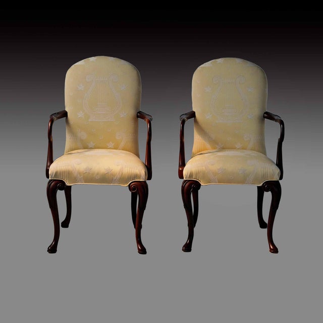 Late 20th Century Vintage Councill Armchairs - Custom Upholstered - A Pair For Sale - Image 5 of 8