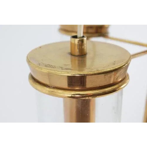 Mid-Century Modern Brass and Glass Suspension Lamp from Arredoluce Monza, Italy, 1960s For Sale - Image 11 of 18