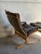 1970s Lounge Chair & Ottoman Leather Norwegian Mid Century Modern For Sale - Image 4 of 9