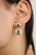 Modern 3.24ct Double Stone Emeralds & Diamond Dangle Earrings - a Pair For Sale - Image 3 of 12