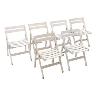 Vintage Folding Outdoor Chairs by Reguitti, 1970s, Set of 6 For Sale