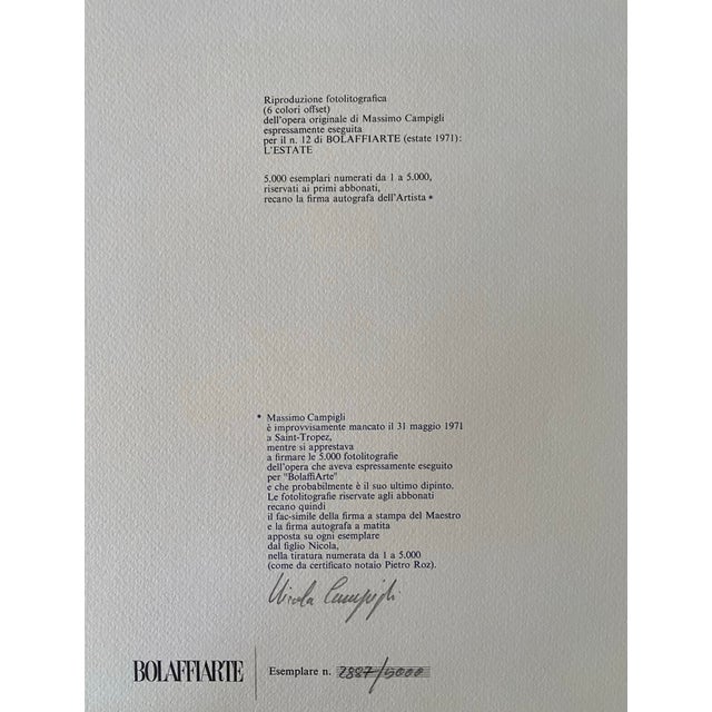 Massimo Campigli, Signed 1971 Lithograph Print, Contemporary, Etruscan For Sale - Image 9 of 9