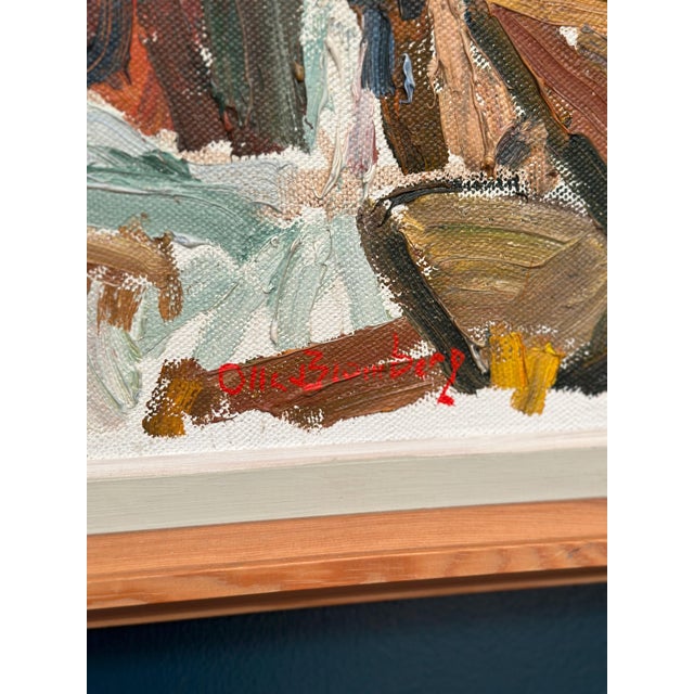 Olle Blomberg, Waterfall, 1972, Oil on Canvas, Framed For Sale - Image 8 of 18