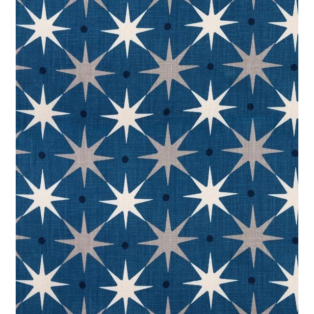 Sample - The House of Scalamandré Star Power Fabric, Navy For Sale