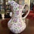 Antique White Vintage Chintz Patterned Pitcher and Basin Set For Sale - Image 8 of 11
