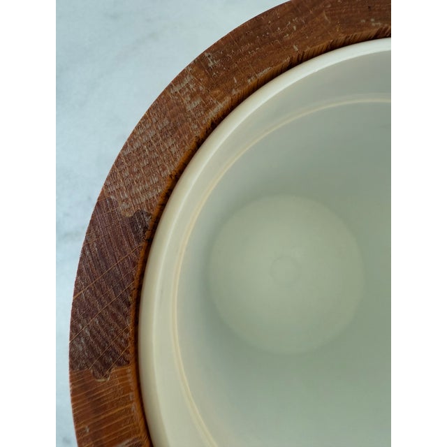Vintage Mid Century Oak Ice Bucket Made by Vermillion For Sale - Image 10 of 11