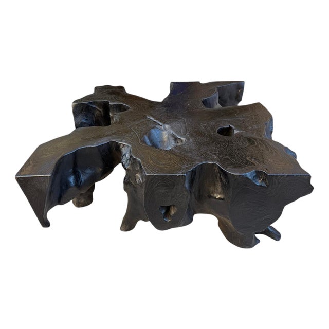 Andrianna Shamaris Organic Teak Wood Root Coffee Table For Sale