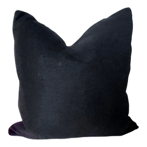 Vintage Large Vintage Black & Linen Pillow