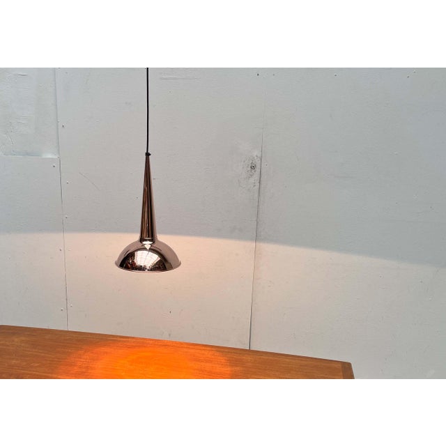 Mid-Century Modern Danish Copper Cone Pendant Lamp, 1950s For Sale - Image 14 of 18
