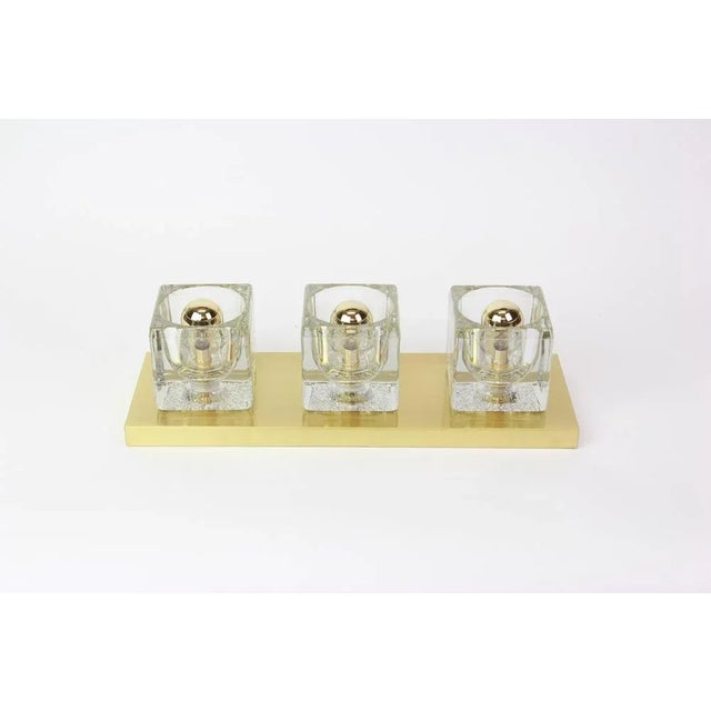 Pair of exclusive sputnik crystal glass wall sconce by peil & putzler, germany, 1970s wonderful light effect. High quality...