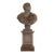 Antique English Neoclassical Cast Stone Bust on Sandstone Plinth For Sale