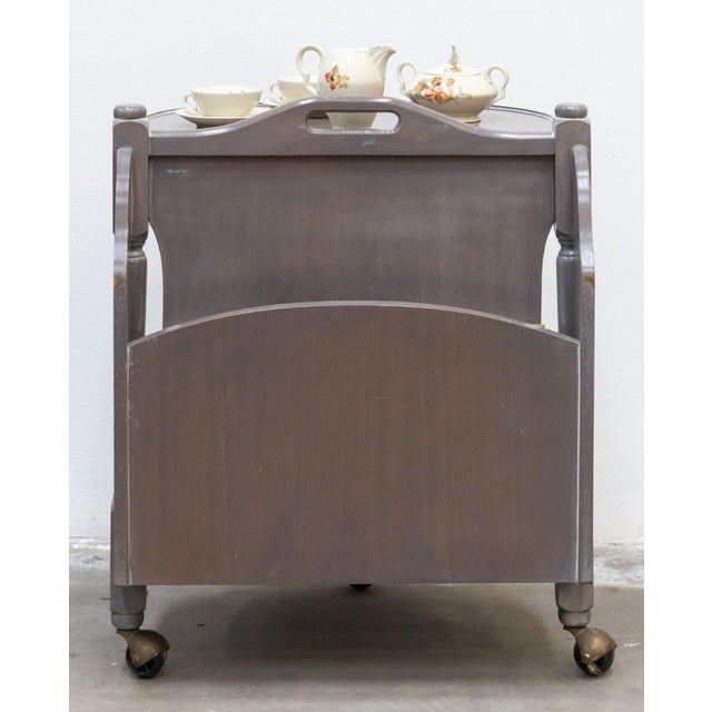 Wooden Trolley with Magazine Rack For Sale - Image 14 of 17