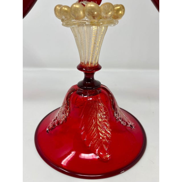 Glass Vintage Murano Glass Candelabras For Sale - Image 7 of 12