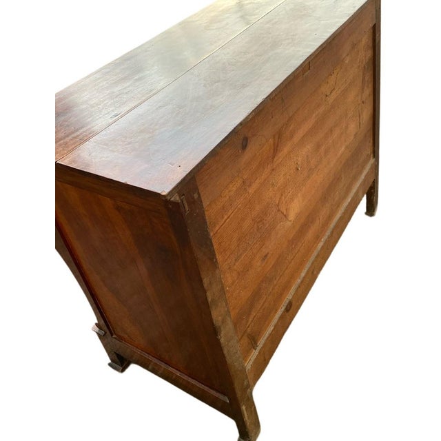 Empire Style Chest of Drawers with Cross Handle in Walnut, 19th Century For Sale - Image 6 of 9