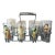 1940s Peek-a-Boo Pinup Tumblers With Brass Caddy, Set of 8 by Federal Glass For Sale