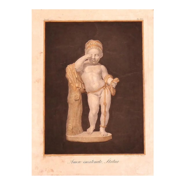 Bernardino Nocchi - Enchanted Love - Original Watercolor Etching - 1821 For Sale