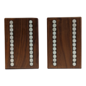 Marshall Studios Walnut Bookends With Double Dot Inlay