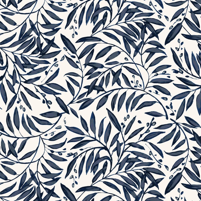 Not Yet Made - Made To Order Ashland Bed in Blue Voysey Vine, California King For Sale - Image 5 of 6