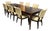 Ethan Allen Barrymore Dining Table + Drew Dining Chairs, Set of Nine For Sale
