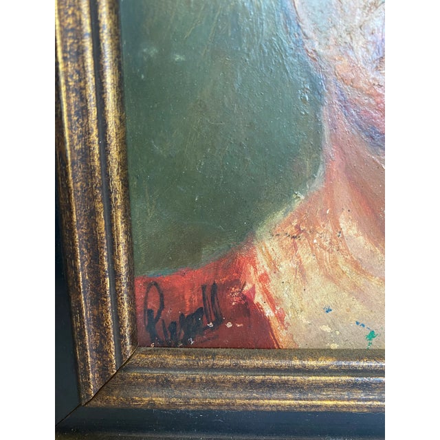 Early 20th Century Oil on Board Painting, Portrait of Woman, Framed Artist Signed For Sale In Philadelphia - Image 6 of 7