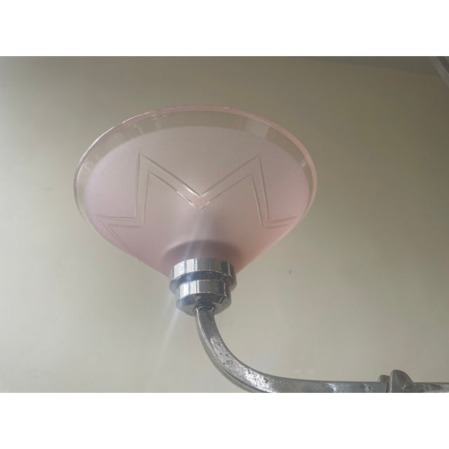 Vintage Art Deco French Hanging Lamp, 1920s For Sale - Image 3 of 16