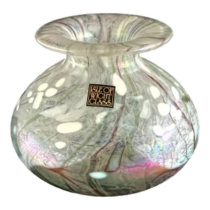 Vintage Isle of Wight Studio Art Glass Vase Flower Garden Designer Michael Harris
