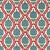 Zoffany Anar Trellis Fabric in Serpentine/Crimson - a Sample For Sale
