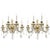 Four-Light Crystal and Bronze Wall Lamps, 1900s, Set of 2 For Sale - Image 9 of 9