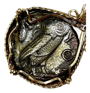 Athena and Owl Ancient Coin 450 Bce