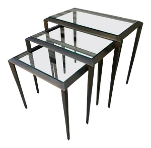 Nesting Tables in Vintage Brass - Set of 3