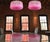 Pair magnificent Murano glass chandeliers, 265 pink triedri on crome frame. This large midcentury Italian chandelier is...