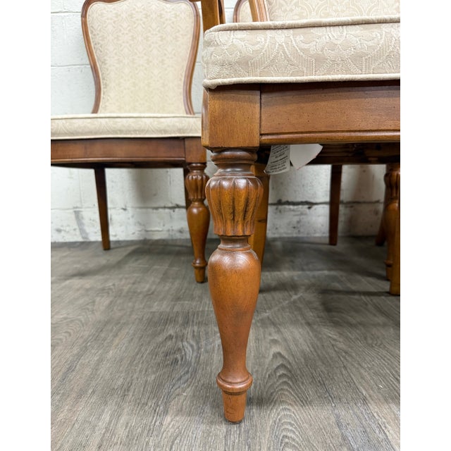 French Provincial Vintage Stanley Furniture French Louis Provincial Dining Chairs - Set of 6 For Sale - Image 3 of 14