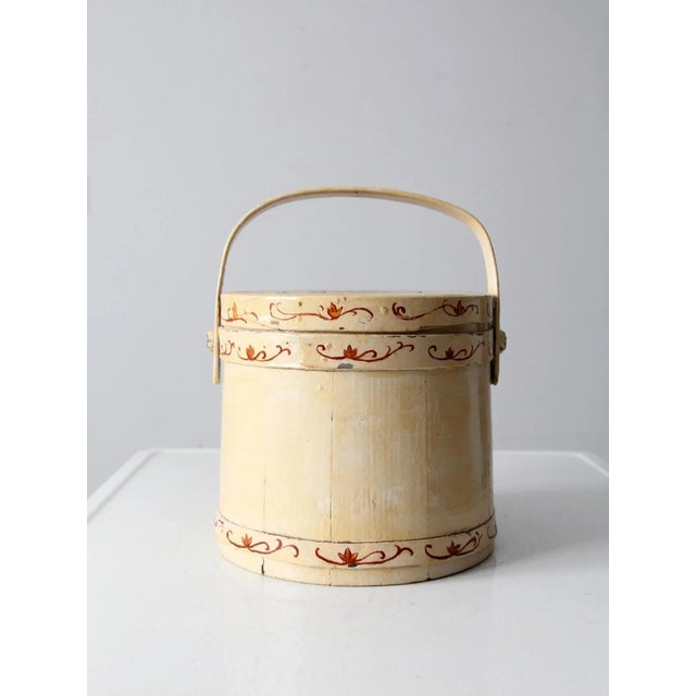 Vintage Painted Sugar Bucket For Sale - Image 10 of 13