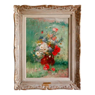 Flowers in a Vase Henri Cauchois (1850-1911) For Sale