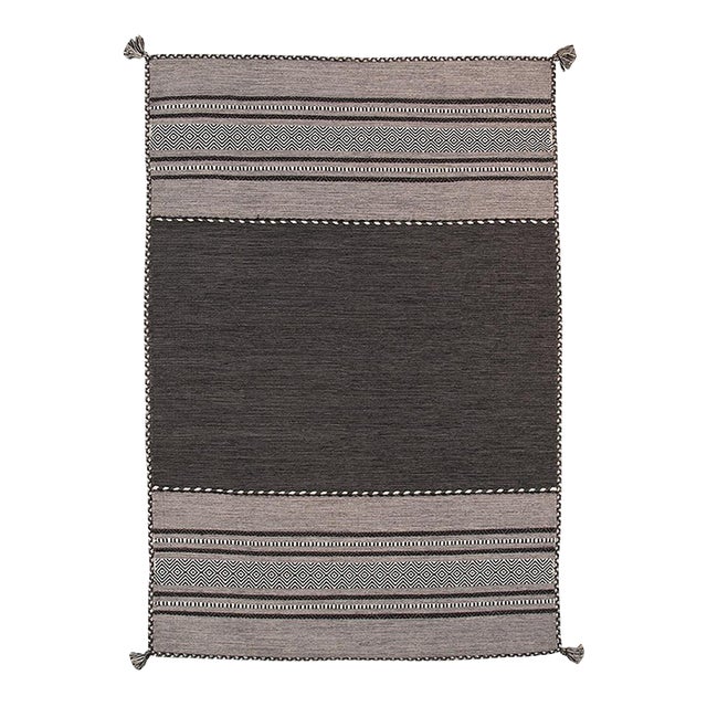 Pasargad Home Kilim Grey Wool Area Rug- 8' 0" X 10' 0" For Sale