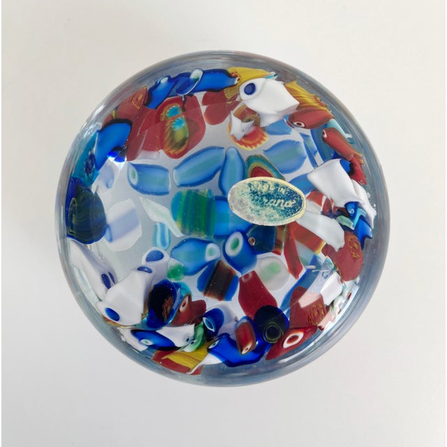 Glass Large Vintage Murano Scramble Paper Weight For Sale - Image 7 of 7