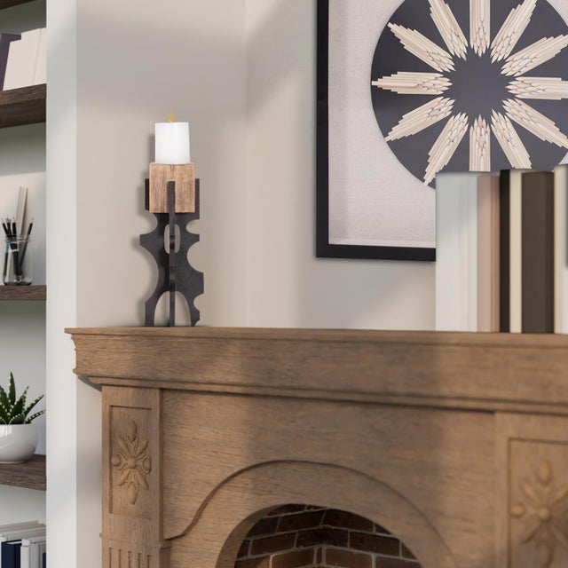 Modern Cade Architectural Pillar Candle Holder- Short For Sale - Image 3 of 11