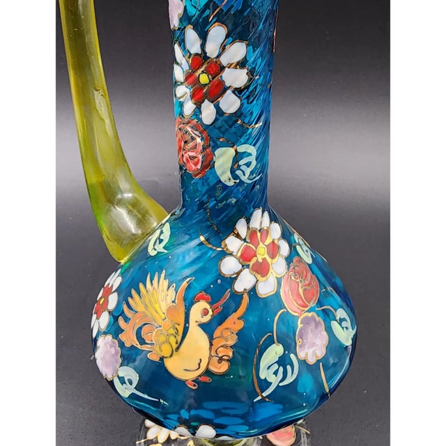Rare Mid 20th Century Signed Jose Cire Royo Spanish Art Glass Ewer For Sale - Image 13 of 18