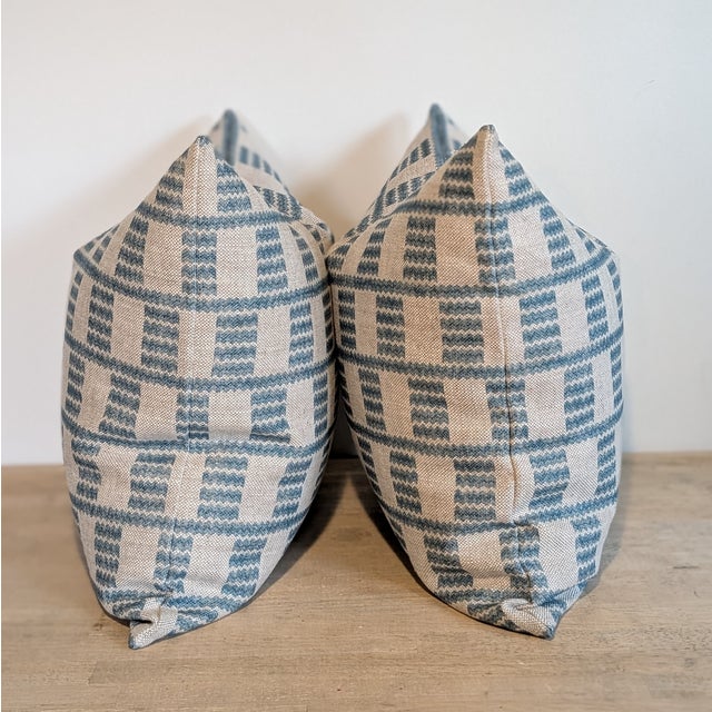 Not Yet Made - Made To Order Fermoie Cove Pillows in Blue - Pair For Sale - Image 5 of 6