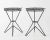 A pair of atomic age side tables after Tony Paul and Fredrick Weinberg. Three hairpin legs support a mesh frame. No glass,...