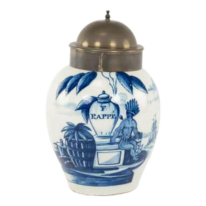Delft Blue and White "Rappe" Tobacco Jar