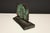 Metal Brutalist Bronze Sculpture on Stand With Sedimentary Base For Sale - Image 7 of 9
